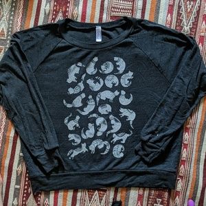 Hand screenprinted American apparel tee